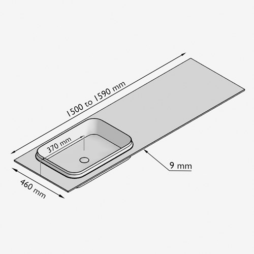 RIDGE150INLCla - Lijntekening