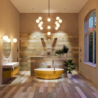 FLOAT freistehende Badewanne solid surface 170x80cm farbe Ocher / Talc.-3
