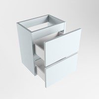 ADA mueble de baño de fondo reducido con 2 cajones color Clay 40cm ancho.-3