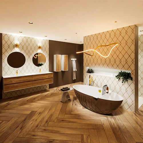 HOLM vrijstaand bad 180x85cm kleur Rust / Talc-3