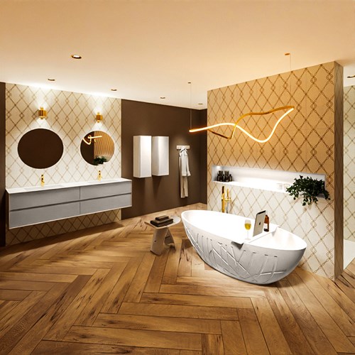 HOLM vasca da bagno indipendente 180x85cm colore Linen / Linen.-3