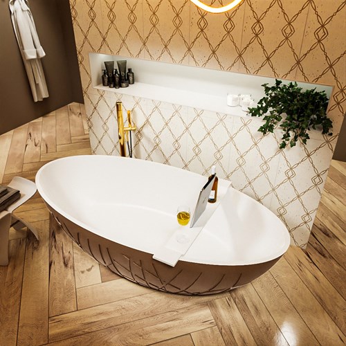 HOLM vrijstaand bad 180x85cm kleur Rust / Talc-2