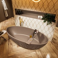 HOLM baignoire autoportante 180x85cm couleur Smoke / Smoke.-2