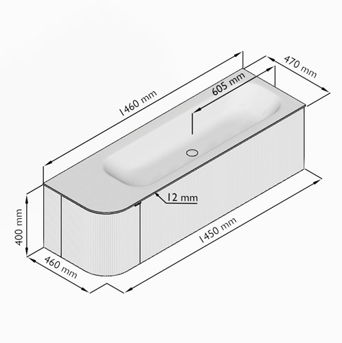KRVBGL145L1L1D1KRRubGla - Lijntekening