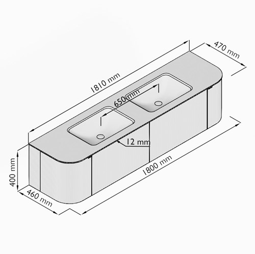 KRVLEA180LR2L2D2KDRubGla - Lijntekening