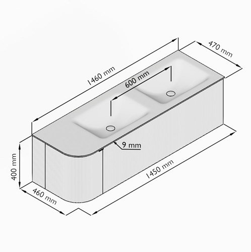 KRVCLO145L1L1D2KDDusTal - Lijntekening