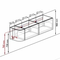 KRVSTS165L2L1D2KDDusGla - Aansluitmaten