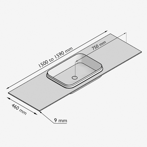 RIDGE151INMOro - Lijntekening