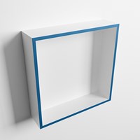EASY Duschnische 29,5x29,5cm solid surface farbe Jeans / Talc. 1 Fach geeignet für Einbau und Aufbau.-3