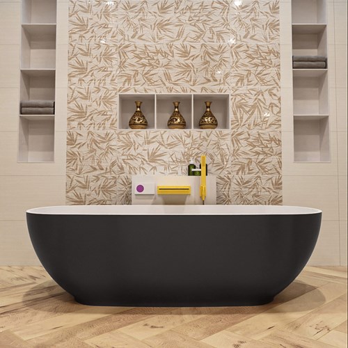 ROCK baignoire autoportante 170x70cm couleur Dark Grey / Talc.-2