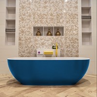 ROCK Bañera exenta 170x70cm color Jeans / Talc.-2
