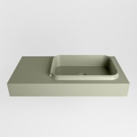 RIDGE Army Lavabo sospeso à parete solid surface 90cm. Posizione lavabo Destra.-2