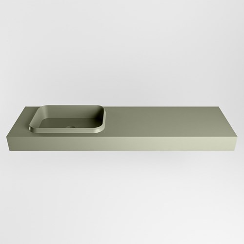 RIDGE Army Lavabo mural solid surface 161cm. Position lavabo Gauche.-2