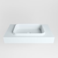 RIDGE Clay Lavabo mural solid surface 80cm. Position lavabo Centrée.-2