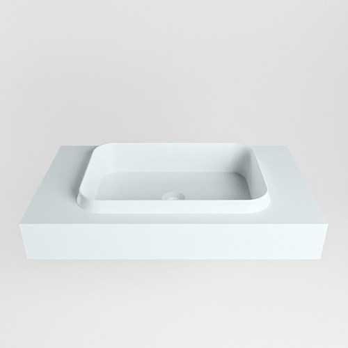 RIDGE Clay Lavabo mural solid surface 81cm. Position lavabo Centrée.-2
