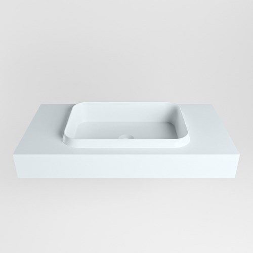 RIDGE Clay Lavabo sospeso à parete solid surface 91cm. Posizione lavabo Centro.-2