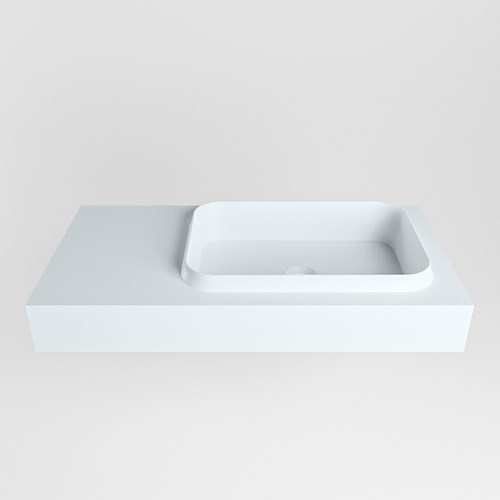 RIDGE Clay Lavabo mural solid surface 90cm. Position lavabo Droite.-2
