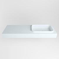 RIDGE Clay Lavabo mural solid surface 131cm. Position lavabo Droite.-2