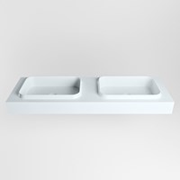 RIDGE Clay Lavabo mural solid surface 151cm. Position lavabo Double.-2