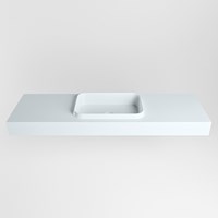 RIDGE Clay vrijhangende solid surface wastafel 150cm. Positie wasbak midden.-2