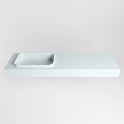 RIDGE Clay vrijhangende solid surface wastafel 151cm. Positie wasbak links.-2