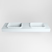 RIDGE Clay Lavabo mural solid surface 181cm. Position lavabo Double.-2