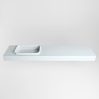 RIDGE Clay vrijhangende solid surface wastafel 191cm. Positie wasbak links.-2