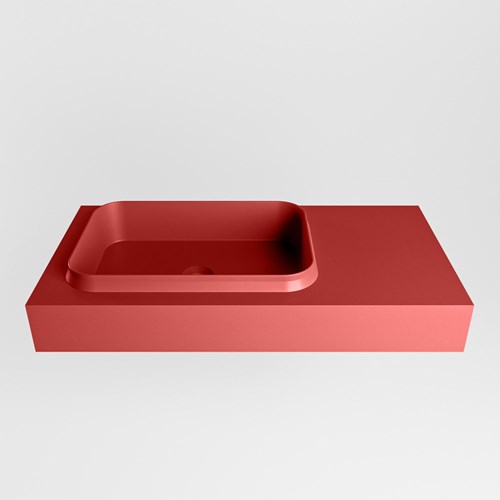 RIDGE Fire Wall-Hung Basin solid surface 91cm. Position basin Left.-2