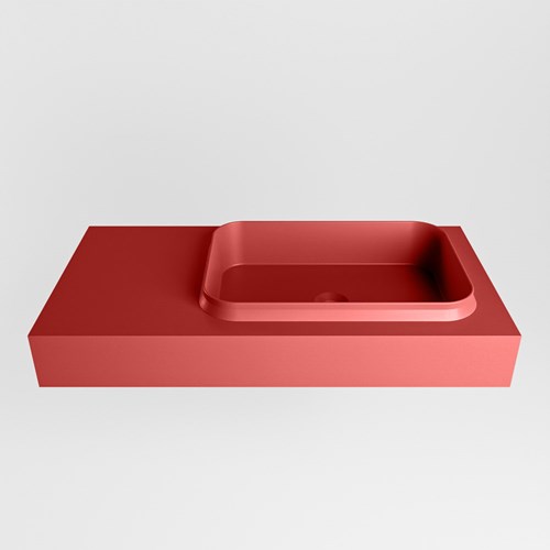RIDGE Fire Lavabo mural solid surface 90cm. Position lavabo Droite.-2
