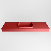 RIDGE Fire vrijhangende solid surface wastafel 161cm. Positie wasbak midden.-2