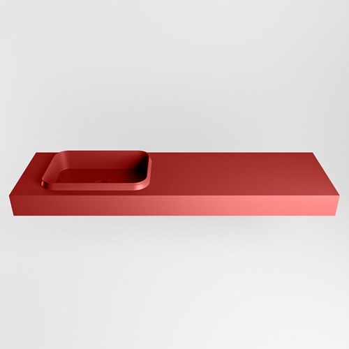 RIDGE Fire Lavabo mural solid surface 161cm. Position lavabo Gauche.-2