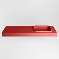 RIDGE Fire vrijhangende solid surface wastafel 160cm. Positie wasbak rechts.-2