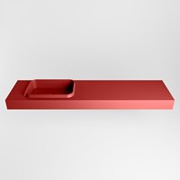 RIDGE Fire Lavabo sospeso à parete solid surface 180cm. Posizione lavabo Sinistra.-2