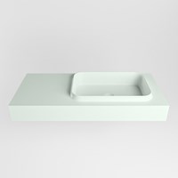 RIDGE Greey vrijhangende solid surface wastafel 101cm. Positie wasbak rechts.-2