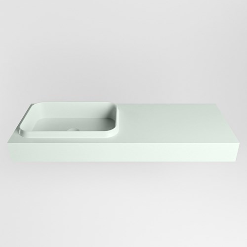 RIDGE Greey Wall-Hung Basin solid surface 121cm. Position basin Left.-2