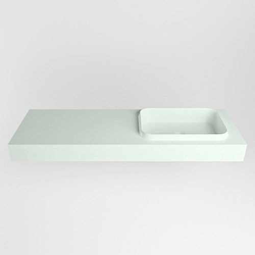 RIDGE Greey Lavabo sospeso à parete solid surface 141cm. Posizione lavabo Destra.-2