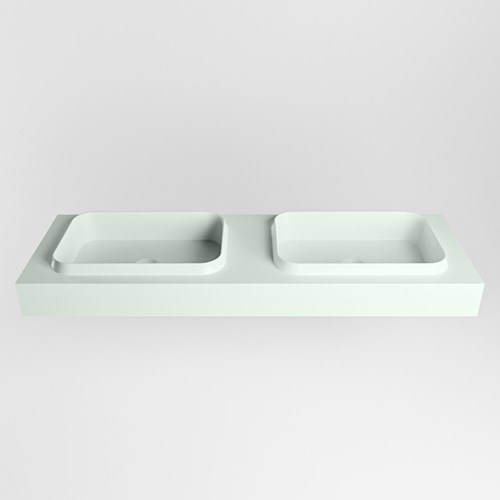 RIDGE Greey Lavabo sospeso à parete solid surface 151cm. Posizione lavabo Doppio.-2