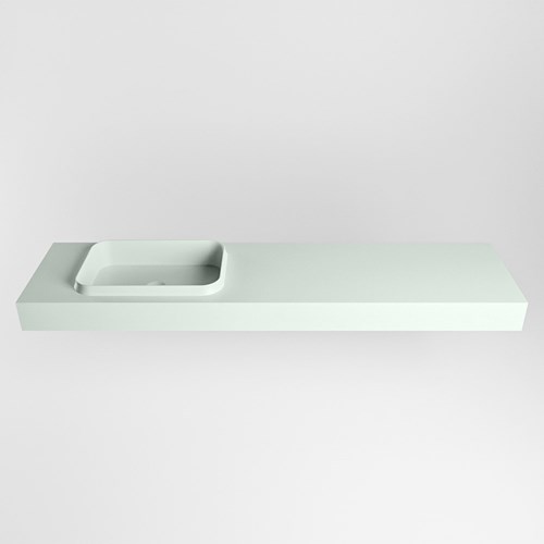 RIDGE Greey vrijhangende solid surface wastafel 181cm. Positie wasbak links.-2
