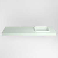 RIDGE Greey Lavabo sospeso à parete solid surface 190cm. Posizione lavabo Destra.-2