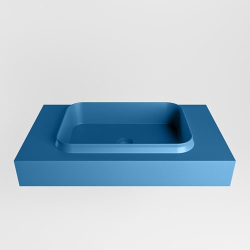 RIDGE Jeans vrijhangende solid surface wastafel 81cm. Positie wasbak midden.-2