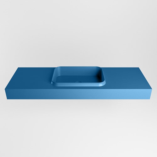 RIDGE Jeans Lavabo sospeso à parete solid surface 140cm. Posizione lavabo Centro.-2