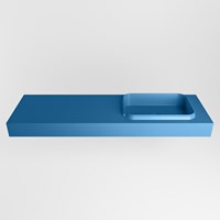 RIDGE Jeans Lavabo sospeso à parete solid surface 150cm. Posizione lavabo Destra.-2