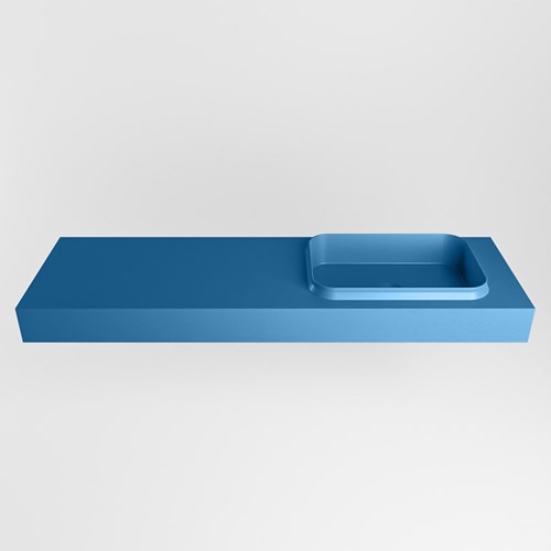RIDGE Jeans Lavabo mural solid surface 151cm. Position lavabo Droite.-2