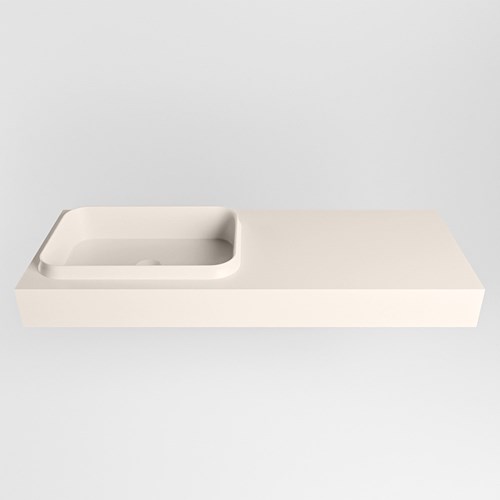 RIDGE Linen Lavabo mural solid surface 121cm. Position lavabo Gauche.-2