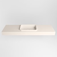 RIDGE Linen Wall-Hung Basin solid surface 161cm. Position basin Center.-2