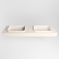 RIDGE Linen Lavabo mural solid surface 171cm. Position lavabo Double.-2