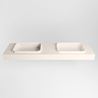 RIDGE Linen vrijhangende solid surface wastafel 180cm. Positie wasbak dubbel.-2