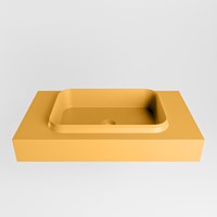 RIDGE Ocher Lavabo mural solid surface 81cm. Position lavabo Centrée.-2