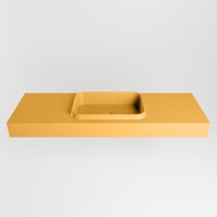 RIDGE Ocher Wall-Hung Basin solid surface 141cm. Position basin Center.-2