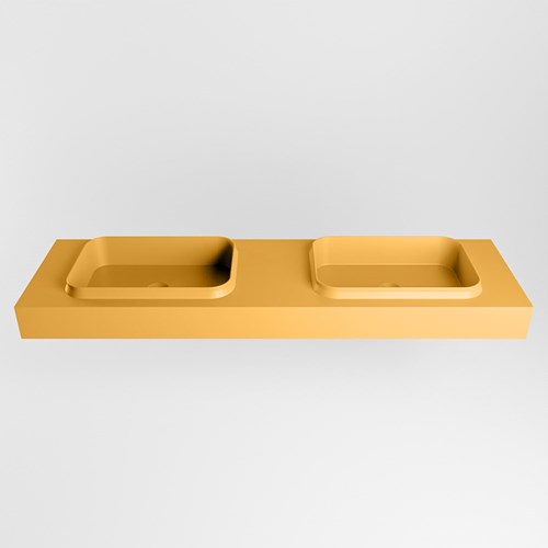 RIDGE Ocher Wall-Hung Basin solid surface 170cm. Position basin Double.-2